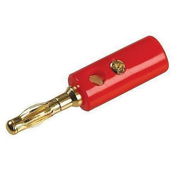 バナナ プラグ 金メッキ レッド MULTICOMP