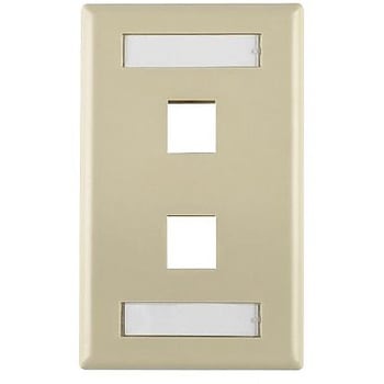 フェースプレート 2ポート ABS アイボリー ヘラマンタイトン(旧:タイトン)