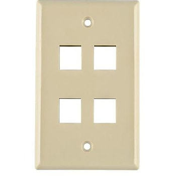 フェースプレート 4ポート ABS アイボリー ヘラマンタイトン(旧:タイトン)