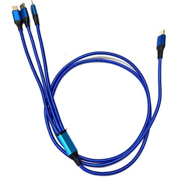 スマートフォン用USBケーブルType-C(2.0) 3in1 MicroUSB Type-B+USB Type-C+Lightning(1メートル) bitstrong