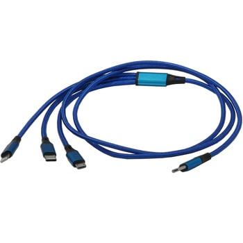 スマートフォン用USBケーブルType-C(2.0) 3in1 MicroUSB Type-B+USB Type-C+Lightning(1メートル) bitstrong