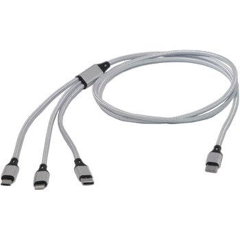 スマートフォン用USBケーブルType-C(2.0) 3in1 MicroUSB Type-B+USB Type-C+Lightning(1メートル) bitstrong