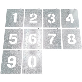 吹付けプレート(数字0～9) セーフラン安全用品