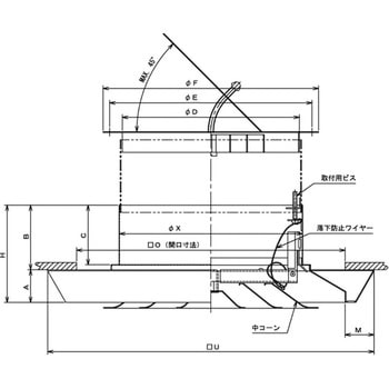 シーリングディフューザー 角形 アルミ製 E4 Sed付 汚染防止型 フカガワ 吹出口 吸込口 通販モノタロウ E4 Sed付 アルミ 15