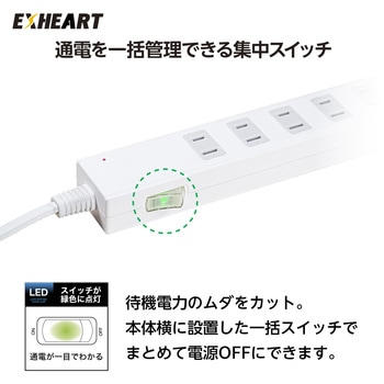 スイッチ付タップ EXHEART