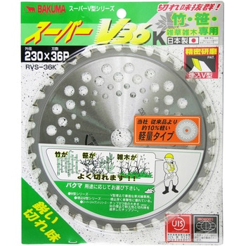 竹笹用チップソー スーパーV36K バクマ工業
