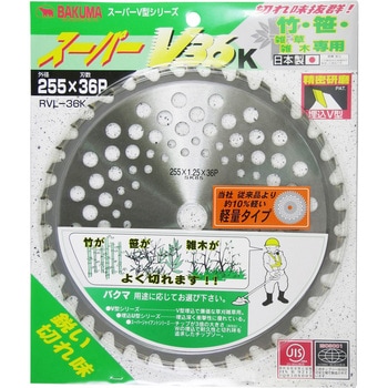 竹笹用チップソー スーパーV36K バクマ工業
