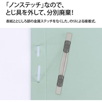 フラットファイル A4二つ折り ノンステッチ A5S プラス(文具)