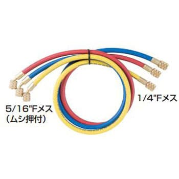 異径チャージホース5/16”Fメス(ムシ押付)×1/4”Fメス FUSO チャージングホース 【通販モノタロウ】