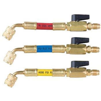 バルブ付ホースアダプタR407C，R404A，R507A，R134a用 A-Gas Japan(FUSO)