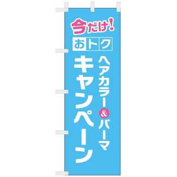 理容室・美容室のぼり ヘア&カラーキャンペーン ツルハタ(服部)