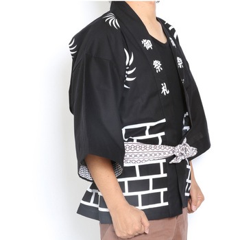 お祭はっぴ レンガ柄 大人用 ツルハタ(服部)