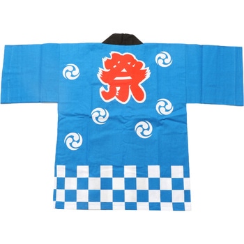 お祭はっぴ 市松柄 子供用 ツルハタ(服部)