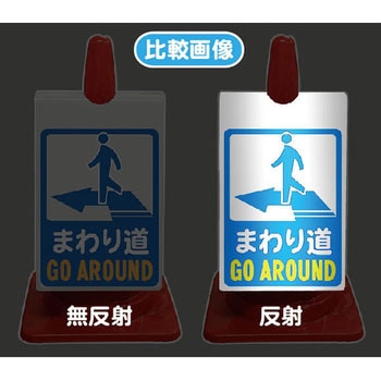 カラーコーン用ピクトサイン(反射 両面タイプ) ブラスト興業