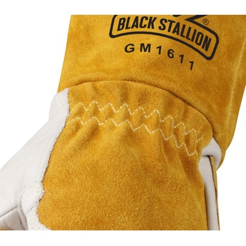 牛表革MIG溶接用手袋 GM1611 Black Stallion