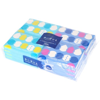 【未使用品/文房具店在庫品】ポケットティッシュ フルリール 16パック入り3個 Amazon.co.jp: 水に流せる ポケットティシュ 16 枚(8組)×6個入