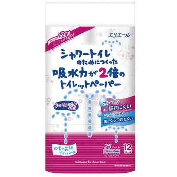 シャワー吸水力が2倍のトイレットフラワー 大王製紙