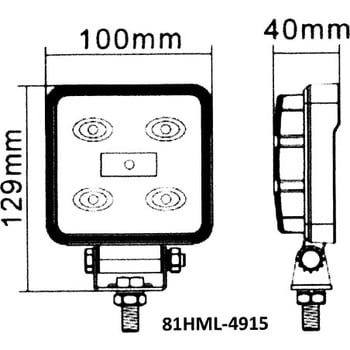 LEDワークライト(作業灯) 角型 スイッチ付(IP67/IP69K防水) 信和自動車工業 トラック用フォグランプ(補助ランプ) 【通販モノタロウ】