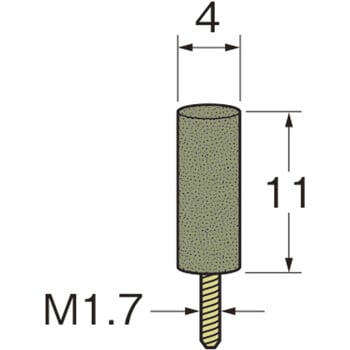 ラビン砥石 (ネジ込み式) リューター(日本精密機械工作) 軸付砥石 【通販モノタロウ】
