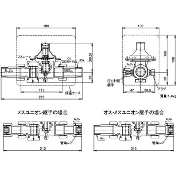 RD44N-FLPL1 戸別給水用減圧弁(水・温水用) RD-44N型 1個 ベン 【通販