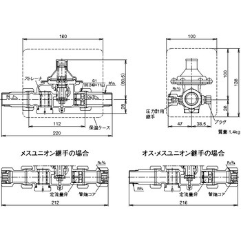戸別給水用減圧定流量弁(水・温水用) RF-44N型 ベン