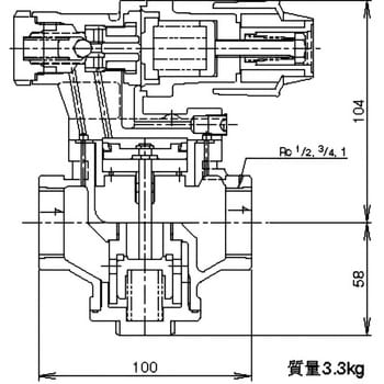 減圧弁 RP-7型(蒸気用)(要部C3604・CAC) ベン 【通販モノタロウ】