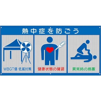 風抜けメッシュ標識 WBGT値低減対策 ユニット