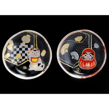 めでたmono 豆皿 ペアセット アデリア(石塚硝子)