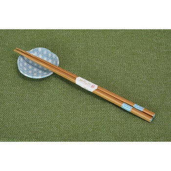 食洗箸・豆皿セット アオバ