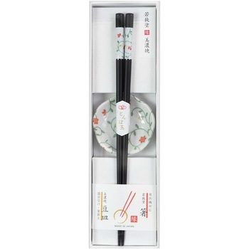 食洗箸・豆皿セット アオバ