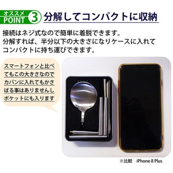 カトラリー4点セット 携帯用食器 ステンレス製 分解収納 ケース付き アウトドア LandField