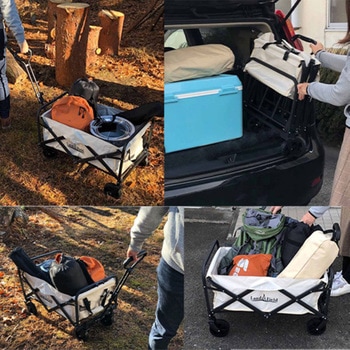 アウトドアワゴン 折りたたみ 65L 軽量 耐荷重80kg 4輪 360℃ 回転 LandField