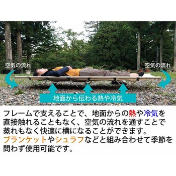 キャンピングベッド 耐荷重120kg 軽量 持ち運び便利 アウトドア寝具 防災 LandField