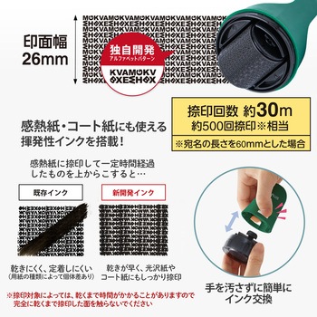 個人情報保護スタンプ ローラーケシポン 箱用オープナー 交換式 プラス(文具)