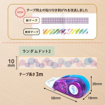 デコレーションテープ デコラッシュ 10mm 太幅 プラス(文具)
