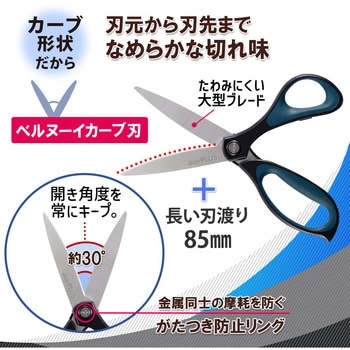 はさみ フィットカットカーブ 大型タイプ プラス(文具)