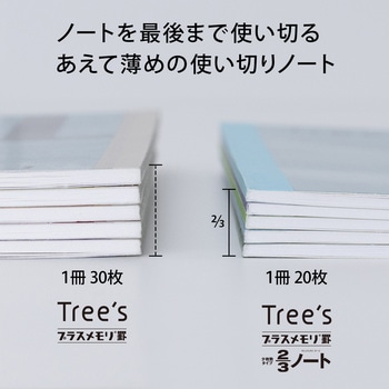 ノート Tree's B5 プラスメモリ 20枚 5冊束 日本ノート