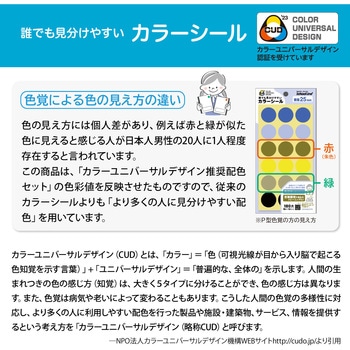 スクールラインプラス School Line+ 誰でも見分けやすいカラーシール 日本ノート