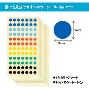 スクールラインプラス School Line+ 誰でも見分けやすいカラーシール 日本ノート