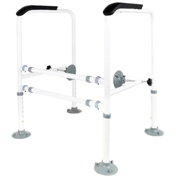 トイレ用補助手すり 設置簡単 幅57～62cm 高さ67～82cm 吸盤ロック付 SunRuck