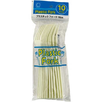 プラスチックフォーク10本入りクリーム K's collection