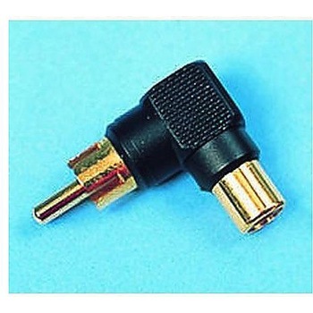 アダプタ 90 度 RCA ゴールド MULTICOMP