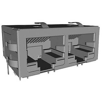 RJ45 コネクタ ジャック 8P8C 2ポート TH ABRACON