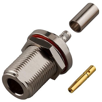 RF 同軸 N ジャック 50 Ω パネル MULTICOMP