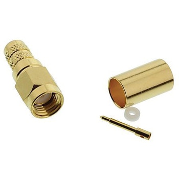 RF/同軸 SMA プラグ ストレート 50 Ω クリンプ AMPHENOL