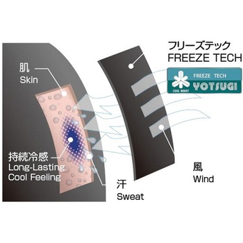 【FREEZE TECH】キシリトール加工 長袖Vネックインナー(ヨツギオリジナル) YO-800シリーズ ヨツギ