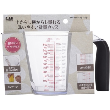 上から量れる洗いやすい計量カップ 貝印