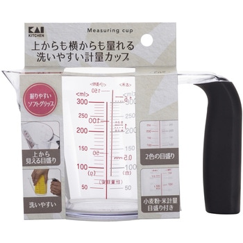 上から量れる洗いやすい計量カップ 貝印