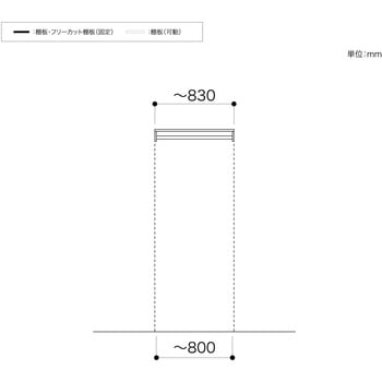 ノエル3 間口3尺 奥行450/600mm パイププラン 南海プライウッド