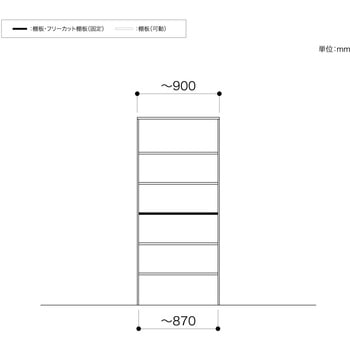 ノエル3 間口1M 奥行300mm 棚板プラン 南海プライウッド